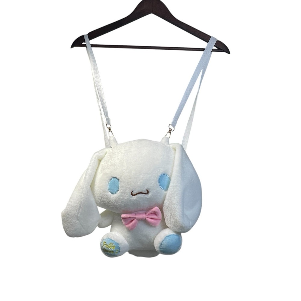 Kawaii Plush Cinnamonroll Crossbody Bag White Pink Bow Fulla Guvv Cute Purse - Picture 7 of 7